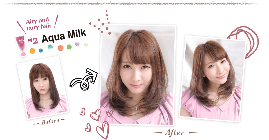 Airy and cury hair M2 Aqua Milk